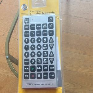 Jumbo Universal Remote – Silver and Black